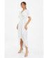 ფოტო #3 პროდუქტის Women's Satin Wrap Midi Dress