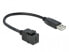 Фото #2 товара Delock 86378 - Flat - Black - USB C - USB A - Female - Male