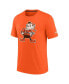 Фото #2 товара Men's Orange Distressed Cleveland Browns Brownie The Elf Rewind Playback Logo Tri-Blend T-shirt