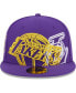 ფოტო #4 პროდუქტის Men's Purple Los Angeles Lakers Game Day Hollow Logo Mashup 59FIFTY Fitted Hat