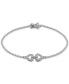 ფოტო #2 პროდუქტის Cubic Zirconia Double Heart Tennis Bracelet in Sterling Silver, Created for Macy's