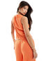 Фото #2 товара Kaiia tie front waistcoat co-ord in orange