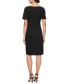 Фото #2 товара Women's Cutout-Neckline Short-Sleeve Dress