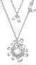 Swarovski Damen Gema Halskette im Lagenlook Verschiedene Schliffe, Blume, Weiß, Rhodiniert 5644658