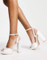 Фото #8 товара Be Mine Bridal Vanyaa platform heeled shoes in white