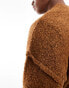 Фото #2 товара ASOS DESIGN relaxed lightweight boucle texture knitted crew neck jumper in rust