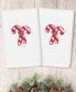 Фото #1 товара Christmas Candy Canes Embroidered 100% Turkish Cotton 2-Pc. Hand Towel Set