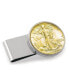 ფოტო #1 პროდუქტის Men's Gold-Layered Silver Walking Liberty Half Dollar Stainless Steel Coin Money Clip