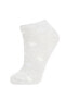 Kadın 3'lü Pamuklu Patik Çorap B6031axns