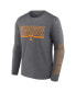 Men's Heather Charcoal Tennessee Volunteers Big and Tall Two-Hit Graphic Long Sleeve T-shirt