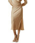 ფოტო #1 პროდუქტის Women's Minimalist Aesthetic Silk Poppy Skirt for Women