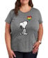 ფოტო #1 პროდუქტის Trendy Plus Size Peanuts Snoopy Pride Rainbow Heart Graphic T-shirt