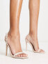 RAID Meryn heeled sandals in beige patent