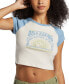 Фото #3 товара Juniors' Blissed Raglan Cropped T-Shirt