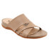 Softwalk Taraz S2320-154 Womens Beige Wide Leather Slip On Strap Sandals Shoes 6