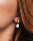 ფოტო #4 პროდუქტის Lab-Grown Moissanite Oval Leverback Drop Earrings (5-1/5 ct. t.w.) in Sterling Silver