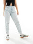 Фото #2 товара ASOS DESIGN Hourglass relaxed mom jean in light blue with rip