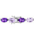 ფოტო #3 პროდუქტის Amethyst Oval Link Bracelet