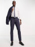 Фото #7 товара New Look skinny suit trousers in navy texture