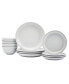 Фото #1 товара Сервировка стола Tabletops Unlimited Farmhouse White 12-предметный набор посуды для ужина, обслуживание для 4