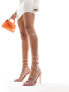 Simmi London Peony spiral heeled sandal in orange ombre