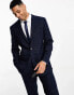 Фото #1 товара ASOS DESIGN slim suit jacket in crosshatch in navy