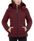 ფოტო #1 პროდუქტის Women's Faux-Fur-Trim Hooded Packable Puffer Coat