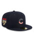 Men's Navy Chicago Cubs 2023 Fourth of July 59Fifty Fitted Hat Синий, 7 1/8 - фото #1