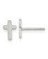 Stainless Steel Polished Cross Earrings