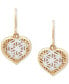 Openwork Heart Drop Earrings in 10k Gold, Created for Macy's