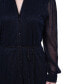 Фото #4 товара Платье с поясом NY Collection длинное сетчатое Plisse款式