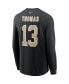 Фото #4 товара Men's Michael Thomas Black New Orleans Saints Player Name Number Long Sleeve T-shirt