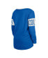 Women's Blue Indianapolis Colts Lace-Up Notch Neck Long Sleeve T-shirt Синий, S - фото #3