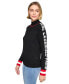 Фото #3 товара Women's Mock-Neck Logo Sweater