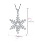 Фото #3 товара Christmas Holiday Party Branch Micro Pave Cubic Zirconia CZ Star Snowflake Pendant Necklace For Women Sterling Silver