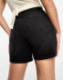 Фото #4 товара ASOS DESIGN Tall denim dad short in washed black