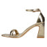 Фото #3 товара Chinese Laundry Velma Heels Metallic Block Heels Womens Gold Casual Sandals BVM