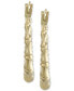 ფოტო #4 პროდუქტის Bamboo Shaped Small Hoop Earrings in 10k Gold, 5/8"