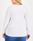 ფოტო #2 პროდუქტის Plus Size Crewneck Top