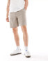 New Look linen blend pull on shorts in brown