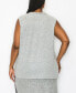 Plus Size Cozy Shell Tank Top with Gunmetal