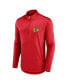 ფოტო #2 პროდუქტის Men's Red Chicago Blackhawks Mock Neck Quarter-Zip Jacket