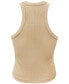 Фото #2 товара Women's Crewneck Rib-Knit Sleeveless Tank Top, Created for Macy's