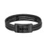 Stylish black leather bracelet 1580425