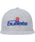 ფოტო #3 პროდუქტის Men's Heather Gray Washington Bullets Hardwood Classics 2.0 Snapback Hat