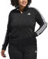 ფოტო #5 პროდუქტის Women's 3-Stripe Tricot Track Jacket, XS-4X