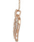 Фото #2 товара Macy's diamond Heart Pendant Necklace (1 ct. t.w.) in 10k Rose Gold, 16" + 2" extender