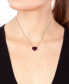 ფოტო #2 პროდუქტის EFFY® Ruby (1/8 ct. t.w.) Heart 16" Pendant Necklace in 14k Rose Gold
