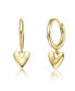Kids 14k Yellow Gold Plated Heart Dangling Earrings