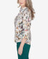 Classic Water Colored Leaf Filled Button Down Top Бежевый, XL - фото #5